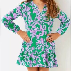 Lilly Pulitzer Purple and Green Floral Dress